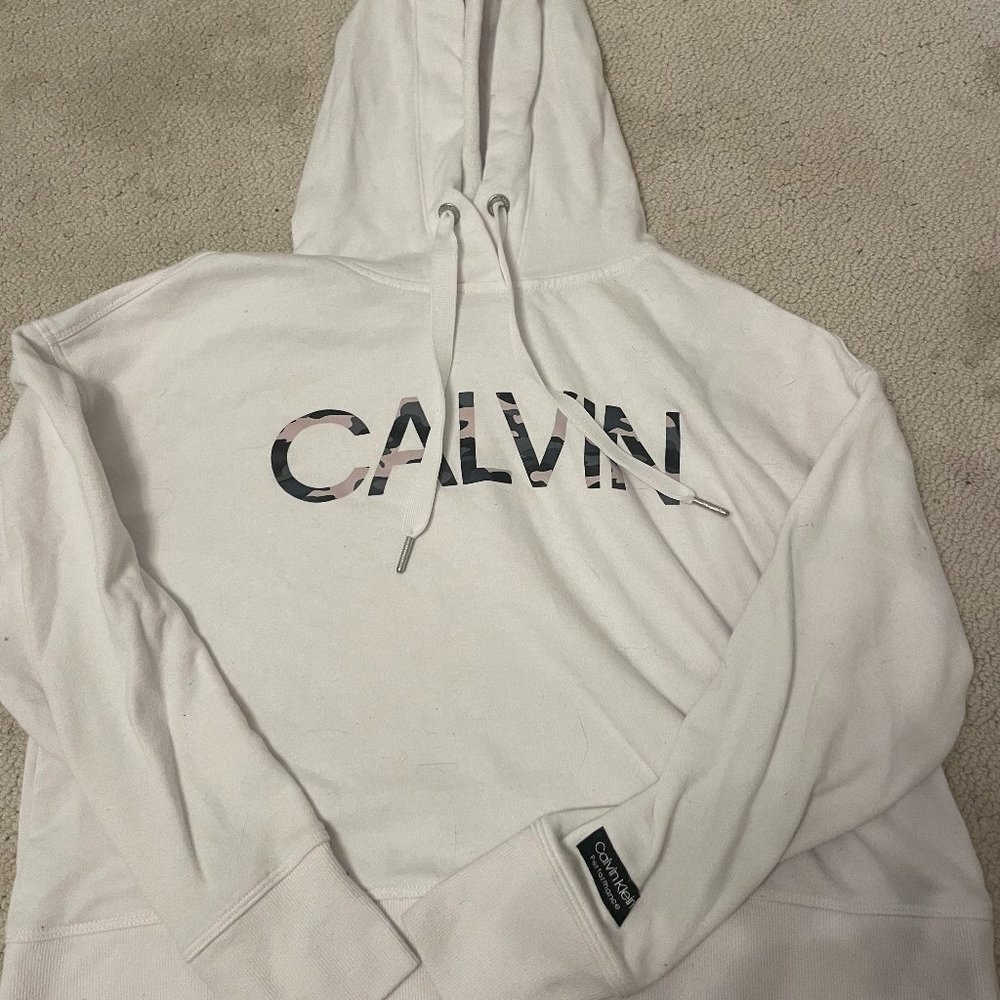 Calvin Klein cropped logo hoodie